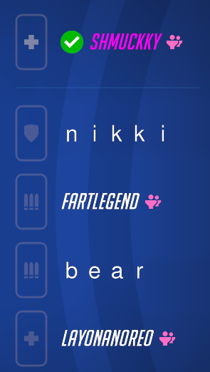 shmuckky's tweet photo. Yeah ok!!!!!!!!!!! yes ok!!!!!!!!!!!!!!!!!!!! yes !!! overwatch edaters bottom 5 names ever https://t.co/LUKPYwqU0F