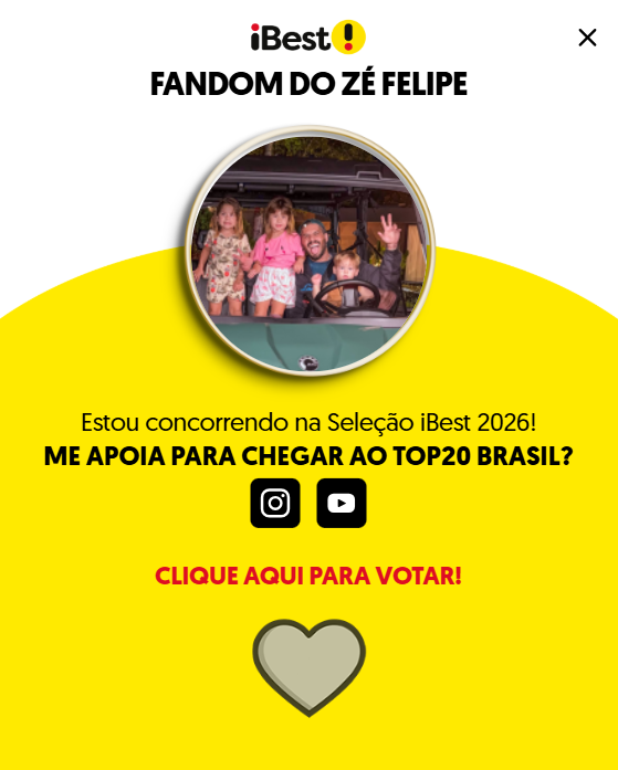 feIiperbsd7aa's tweet photo. Bora dar essa força pro Zé? 
Ele está concorrendo em 6 categorias no Prêmio iBest. É só clicar no link e votar no pai solteiro!
COMPARTILHE!

https://t.co/sgXLilwYgN