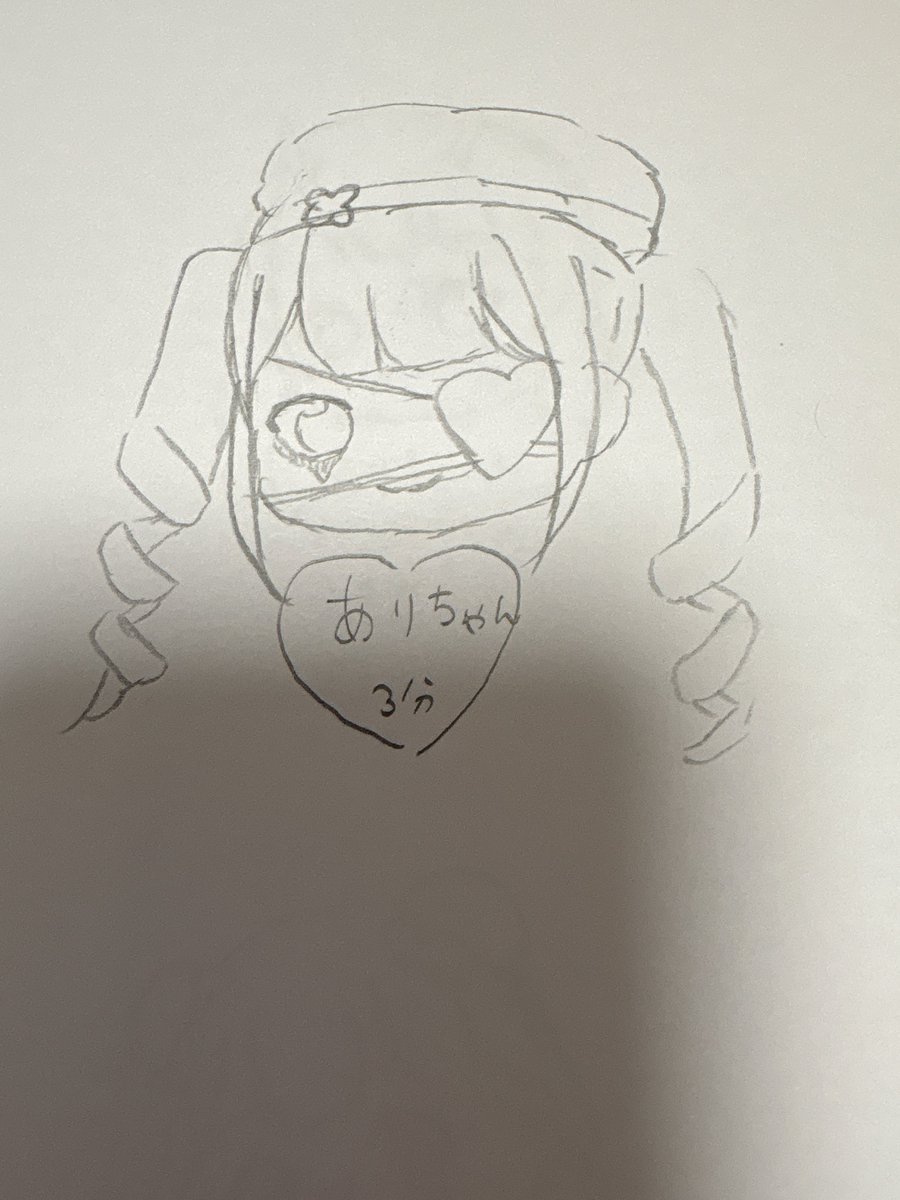 hositukiyoru's tweet photo. 3分早描きチャレンジ！
本日の1人目、ありちゃん(*  ˊ꒳ˋ*) https://t.co/MHTctzG4m1