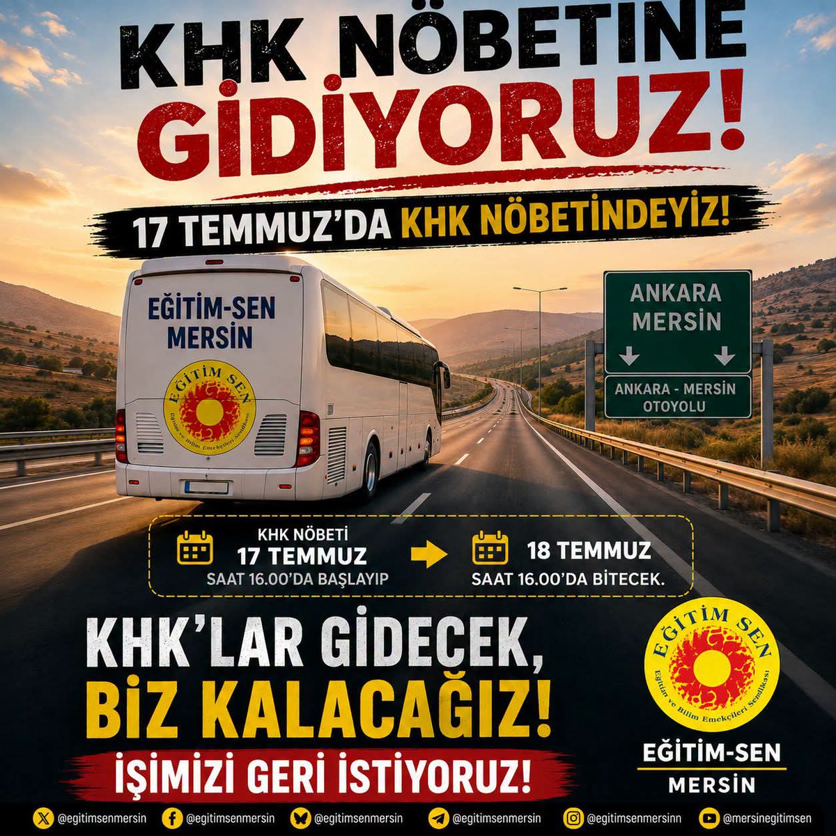 mkorkmaz62's tweet photo. KHK Adaletsizliğin sona ermesi için Ankara'ya gidip 24 saat Adalet nöbeti tutacağız.
#KHKHukuksuzluğunaSon https://t.co/DxsaxrMniW