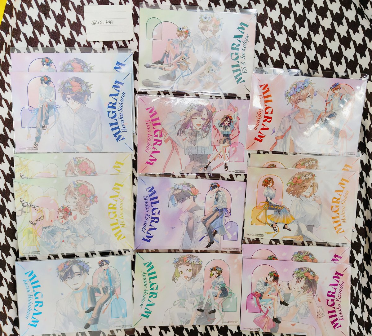 SS_ichii's tweet photo. 【交換】MILGRAM ミルグラム FavoteriA ファボテリア  特典 ノベルティイラストカード

【譲】
ノベルティA エス、ハルカ、ユノ、フータ、ムウ、シドウ、マヒル、カズイ、アマネ、コトコ
ノベルティB エス、ハルカ、ユノ、ムウ、アマネ

【求】ノベルティB ミコト

郵送を希望します。↓ https://t.co/oxb85tgziB