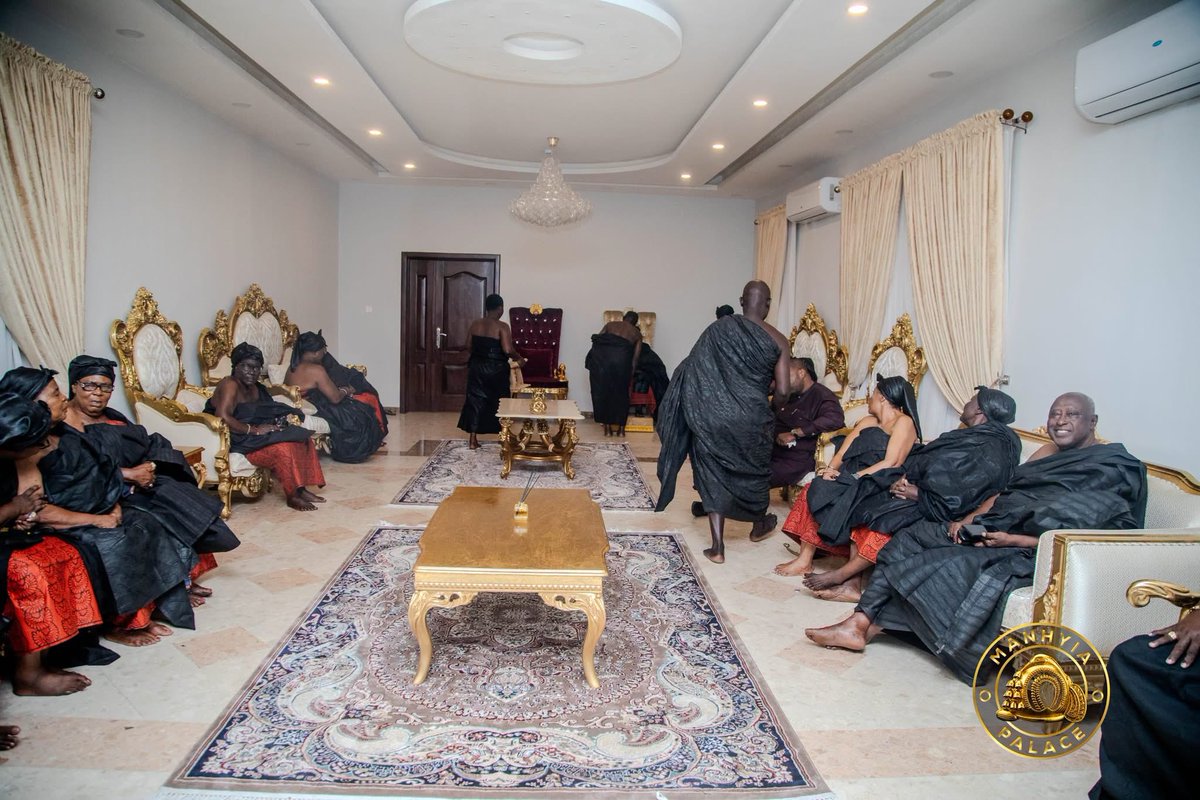 ManhyiaPalace's tweet photo. Nana Yaa Akyaa II, Asantehemaa, sat in state for the second time  to receive homage on July 9, 2026, at her Palace following her enstoolment.  

It comes ahead of the formal announcement of her enstoolment to the Kumasi Traditional Council by Otumfuo Osei Tutu II, Asantehene. https://t.co/ABhVA5etFQ