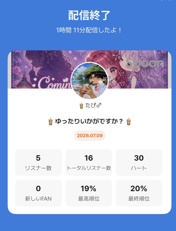 tapitapino's tweet photo. 2日目ハート15個配信ありがとう！
ちきって朝はミュート枠、夕方はオープンでやりました！
ハート貢献で顔出しマジで感謝だよ！
3日目10スプ誰か恵んで頼むー😭
ちなみに俺はスタートダッシュいくぜ！
スプくれた方はALT https://t.co/hILxhmeo37