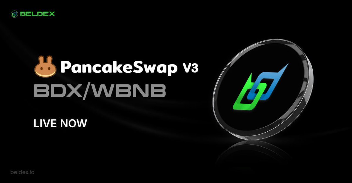 BeldexCoin's tweet photo. The new BDX-BSC is now live on @PancakeSwap. 🥞

Contract:
0x9d10a1ec41Fe7878429BB457e31F9b050D38c633

Pair: BDX/wBNB

Please ensure you're interacting with the correct contract. https://t.co/yM8FHKj0xE