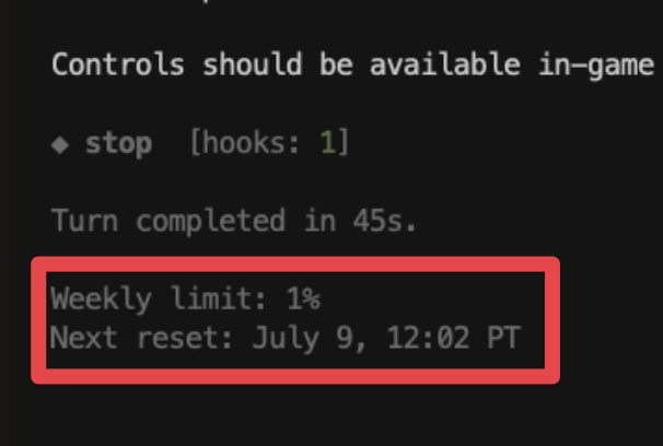 bridgemindai's tweet photo. One day of heavy Grok 4.5 usage: 1%.

One day of heavy Fable 5 usage: 100% of your weekly limit.

I have been hammering Grok 4.5 inside Grok Build all day on a SuperGrok subscription. 

The weekly meter says 1%.

At this pace I could build every single day, all week, on ONE subscription. 

A concept Anthropic has apparently never considered.