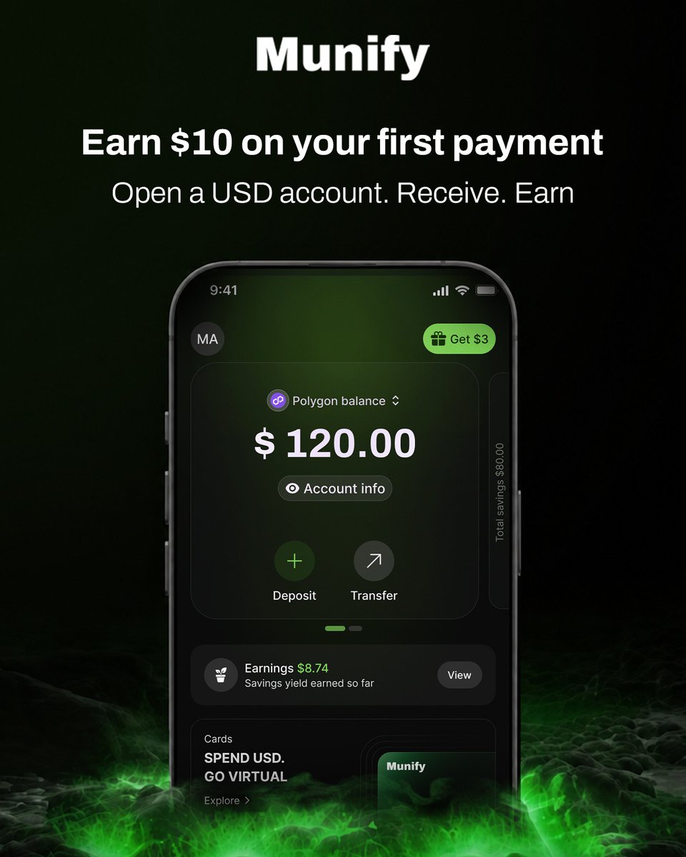 Munifyai's tweet photo. First deposit gets you $10. Set up your USD account today.