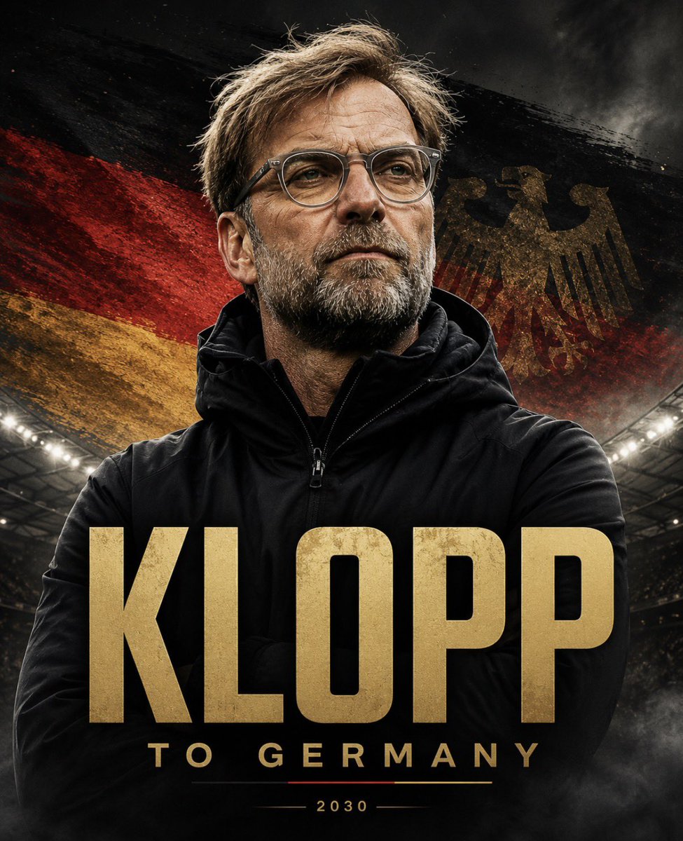 Fooootest's tweet photo. クロップがドイツ代表監督に就任間近🇩🇪🔥

DFBはクロップに2030年までの契約を提示。最終交渉は金曜または土曜にニューヨークで予定。レッドブル退任も問題なく、DFBとの合意後に正式決定へ。

📰@SkySportDE https://t.co/OzANko2WhO