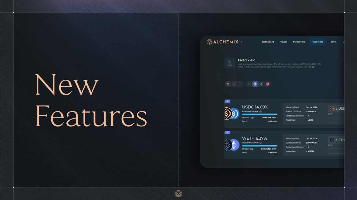 AlchemixFi's tweet photo. Two more reasons you may never have to leave Alchemix again.

Bridge and Swap are now live, allowing you to move your assets across chains and trade between tokens without having to leave the dApp.

Access them from the menu drop down 👇 https://t.co/IRO6EHn6yO