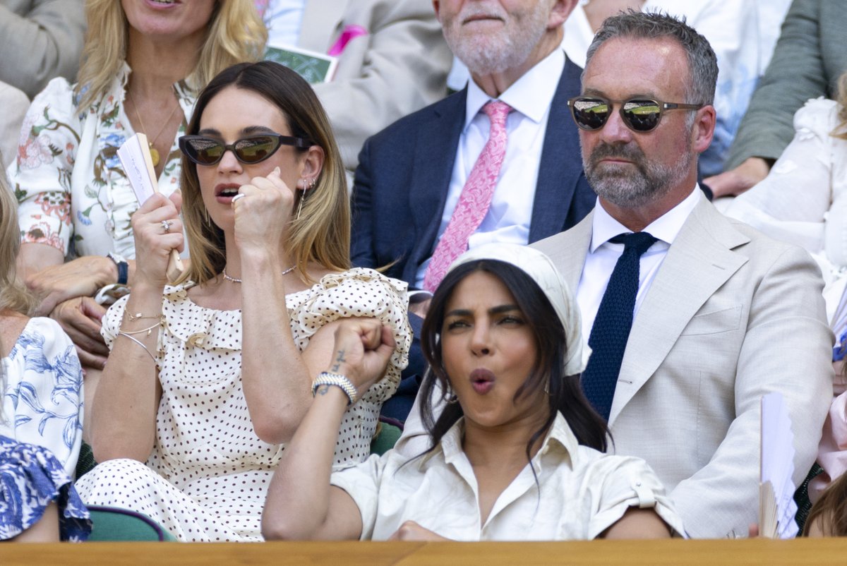 Wimbledon's tweet photo. 🙌 @priyankachopra is all of us right now. 

#Wimbledon https://t.co/KzYL0nELuB