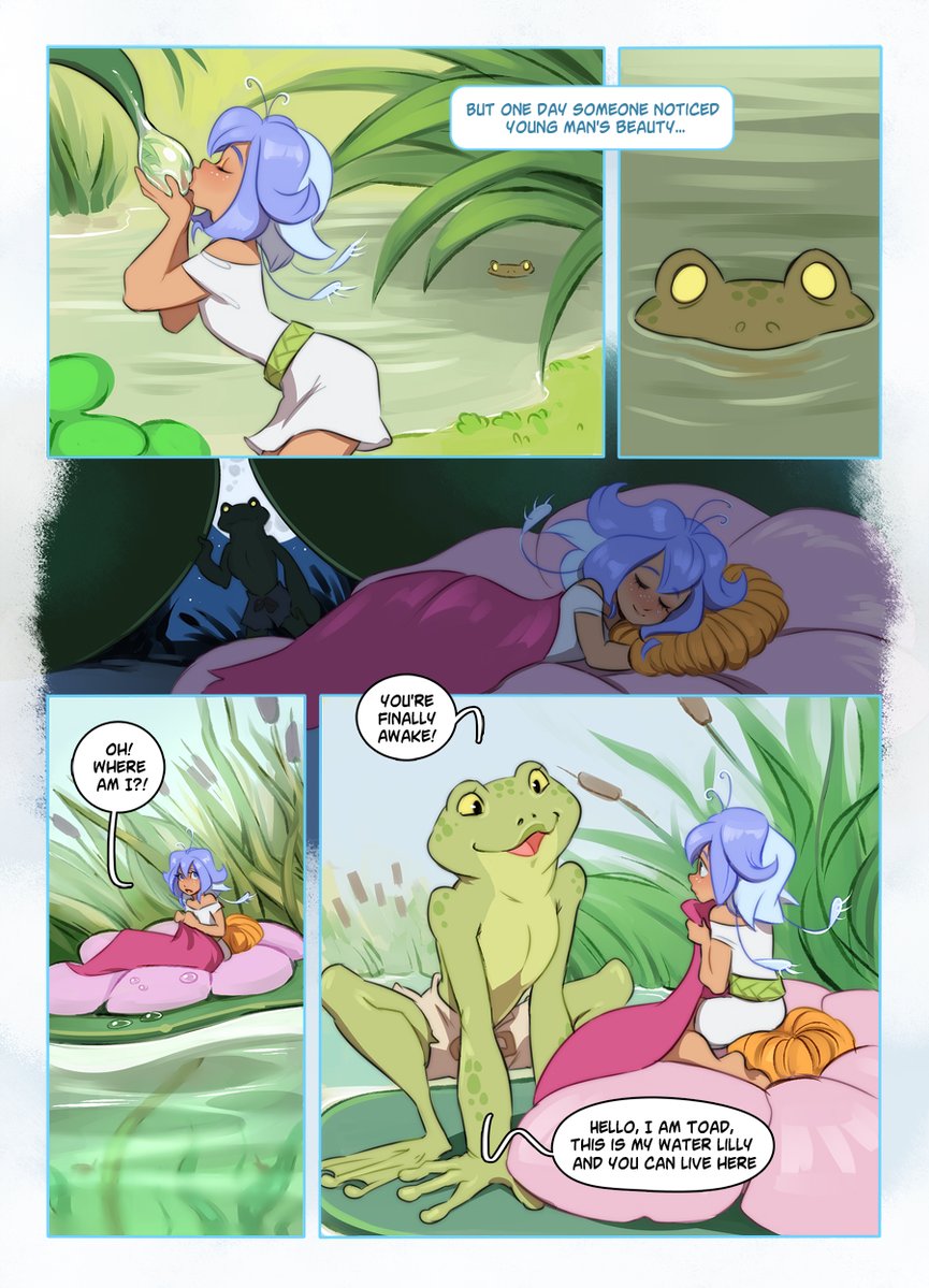Ripushko's tweet photo. 🌺Thumb🌺 - femboy Thumbelina comic.

It's been a long time since I've shared my old comics. And this one is from 2022! I completely forgot about it😱

I'll be posting pages every day, and don't forget to retweet, comment, and like if you want me to open more closed content. https://t.co/AtF8QmlsQ4