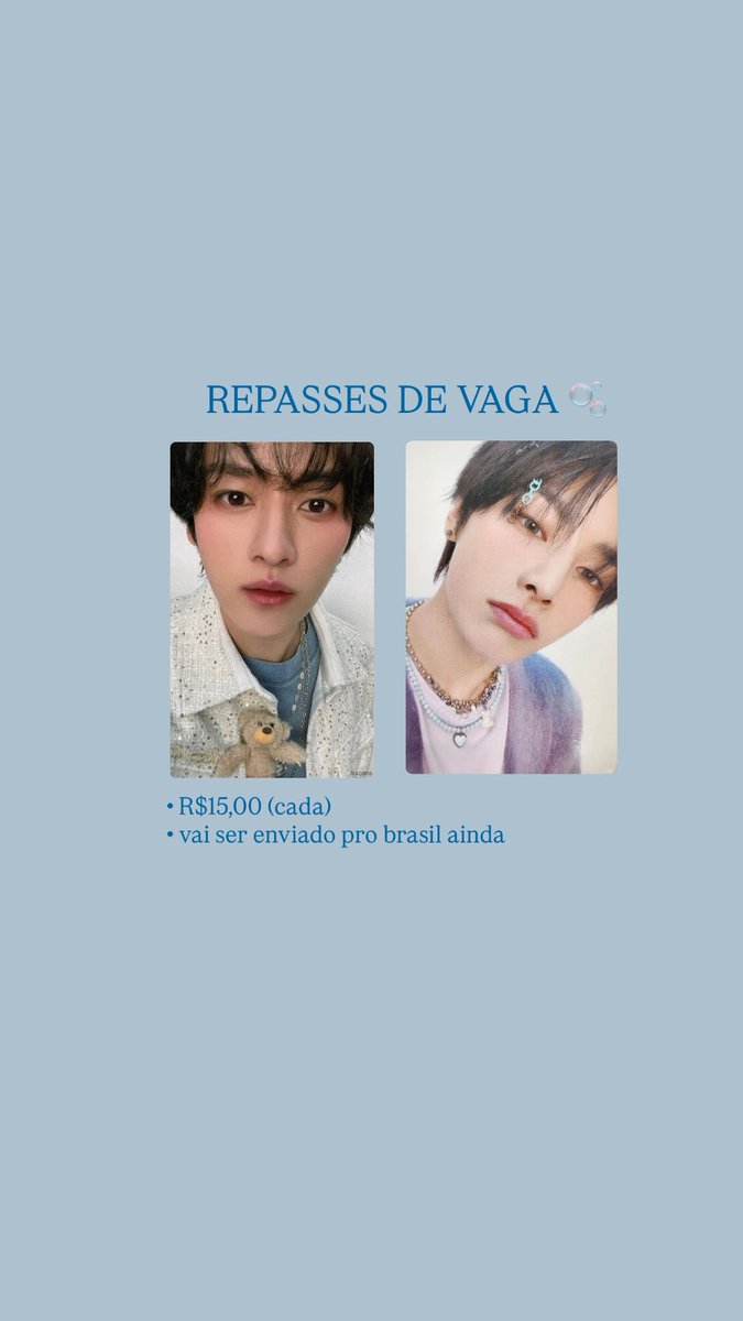 donadojeongin's tweet photo. VENDA E REPASSES DE VAGA 
- itens à venda estão em mãos! 
- tenho fbs positivos 
- frete fixo de R$13,00 https://t.co/Otmxi8jCWx