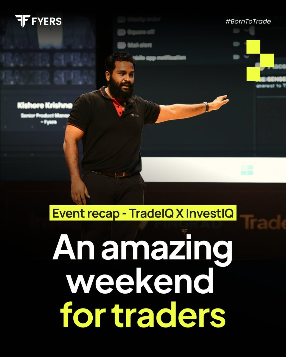 fyers1's tweet photo. 1,400+ traders and investors in one place.
Two days of packed conversations.
One clear signal from the floor.

Automation is on every trader’s mind. https://t.co/SWi3yxxxgX