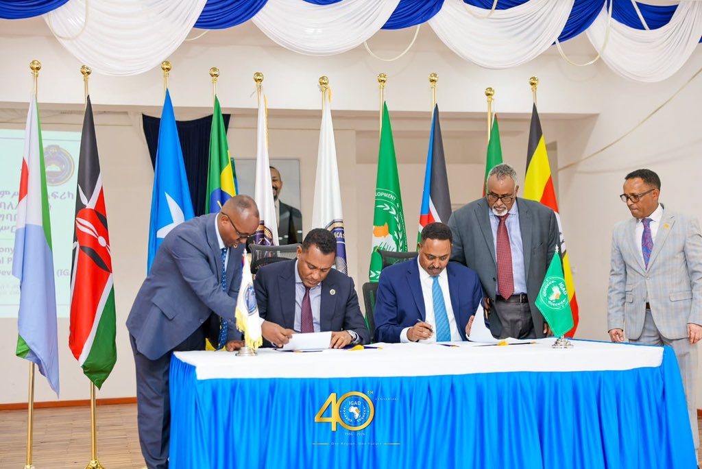 DrWorkneh's tweet photo. True regional security is not built on walls, but on the bridges of cooperation we construct between our institutions. 
Today in Sandafa, I joined Commissioner General Demelash Gebremichael to sign an MoU between IGAD and the Ethiopian Police University. This partnership will offer our regional law enforcement officers and agencies tuition-free access to advanced training in forensics, cyber-investigation, and counter-terrorism.
By investing in our officers, we are building a unified defense force that ensures a safer, more resilient future for the entire Horn of Africa.