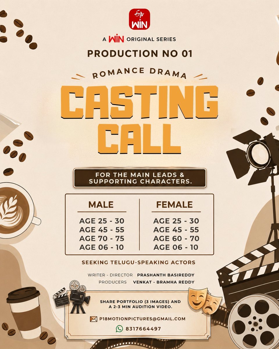 OTT_Trackers's tweet photo. Opportunity 👇

📧 Send your portfolio to: p18motionpictures@gmail.com

📲 WhatsApp: +91 83176 64497

@etvwin https://t.co/21Zaw85uOv