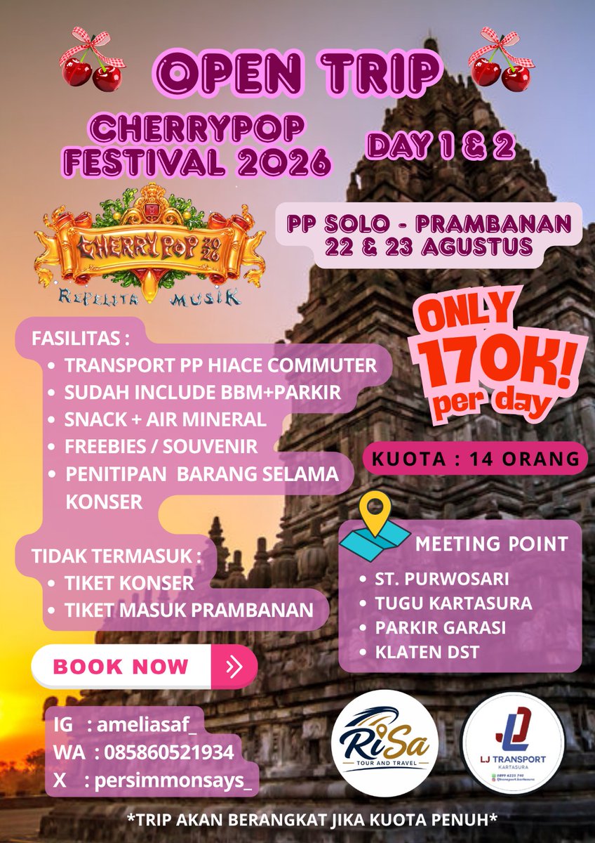 persimmonsays's tweet photo. @cherrypopfest yukkk yg gaada barengannya bisa bgt nih ikut opentrip, dijamin dapet temen baru sekaligus gak bingung pp naik apa😆👊

#CherryBarengan #CherryPop https://t.co/qa2EBbupOT