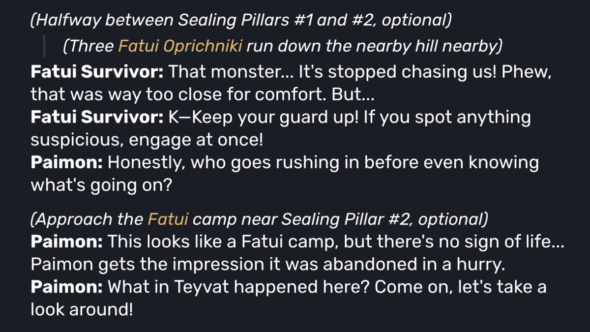 silvrelya's tweet photo. Remember when in To Turn Each Sin Against the Sinner, Fatui messed with the seals behind the Lightkeepers backs then just ran away when they fucked up https://t.co/Kbo7chBnKq