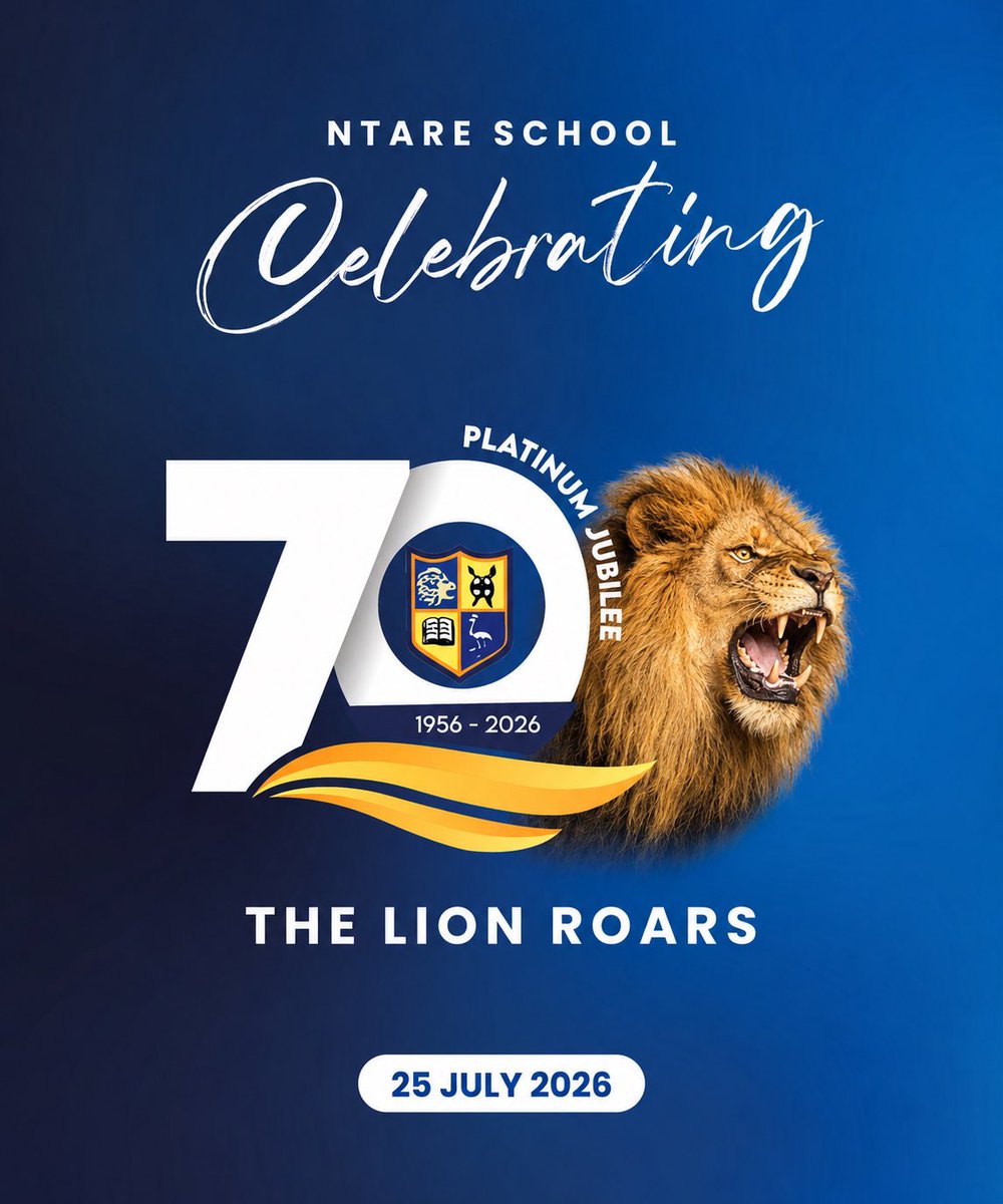 Official_NSOBA's tweet photo. 16 DAYS TO GO!
The countdown is on.
70 years of excellence.
70 years of brotherhood.
70 years of shaping leaders.
The Lion Roars louder than ever.
📅 25 July 2026
#NtareAt70 #TheLionRoars #PlatinumJubilee https://t.co/CoKxH7GOTi