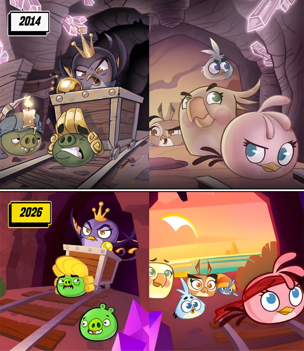 CartoonsOTMoon's tweet photo. Después de 12 años, Angry Birds Reloaded insinúa que continuará la historia de Angry Birds Stella.

El videojuego había terminado en un cliffhanger. https://t.co/oanG4D974N