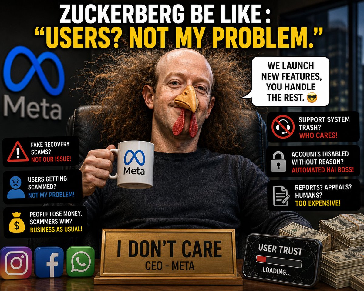 hidesam90's tweet photo. Instagram’s credibility is taking a serious hit. More and more users are losing trust in the platform not because of new features, but because of unresolved problems that have been reported for months.
For over 6 months, countless users have been highlighting issues such as false account actions, weak support, fake recovery scams, and the growing number of people being exploited by scammers. Many victims have paid money to individuals claiming they could recover disabled accounts, only to be blocked after sending payment. I have collected multiple examples of these scams.
What is most concerning is the lack of meaningful action. User safety and trust should be a higher priority than feature rollouts. It's also disappointing that stronger regulatory attention has not been given to these issues despite the number of affected users.
A platform used by billions cannot afford to ignore its community. Accountability, transparent support, and stronger action against scams are no longer optional they are essential #Instagram #Meta #MarkZuckerberg #FixInstagram #InstagramSupport #FalseBans #AccountRecovery #ScamAlert #UserSafety #ConsumerRights #Tech #SocialMedia #OnlineScams #DigitalSafety #StopIgnoringUsers