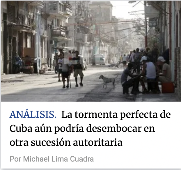 ngotranslations's tweet photo. #Cuba For the first time in decades, the Cuban regime faces a perfect storm: prolonged economic collapse, sustained nonviolent civic resistance, the loss of reliable external support, and renewed pressure from the United States. Together, these forces have weakened its political, economic, and geopolitical foundations.
But crisis alone does not guarantee democracy. Without a real shift in the balance of power, the regime could preserve control through economic adjustments, new public faces, and the transfer of state assets to regime-linked elites. The danger is not simply collapse, but a reconfigured authoritarian system that keeps political power and national wealth in the hands of a new ruling elite.
The political balance can change rapidly when sustained popular mobilization coincides with fractures within the armed forces, security services, or the ruling elite. Without such a rupture, however, Cuba’s crisis could still be managed from above.
My new op-ed in Diario Las Américas examines the forces and scenarios that may shape Cuba’s future: a democratic transition based on rights, pluralism, and free elections, or authoritarian continuity under new faces. Its purpose is to warn of a different danger: another authoritarian succession.

Por primera vez en décadas, el régimen cubano enfrenta una tormenta perfecta: un colapso económico prolongado, una resistencia cívica no violenta sostenida, la pérdida de apoyos externos confiables y una renovada presión de Estados Unidos. En conjunto, estas fuerzas han debilitado sus fundamentos políticos, económicos y geopolíticos.
Pero una crisis por sí sola no garantiza la democracia. Sin un cambio real en el equilibrio de poder, el régimen podría preservar su control mediante ajustes económicos, nuevos rostros públicos y la transferencia de activos estatales a élites vinculadas al poder. El peligro no es simplemente el colapso, sino un autoritarismo reconfigurado que mantenga el poder político y la riqueza nacional en manos de una nueva élite gobernante.
El equilibrio político puede cambiar rápidamente cuando una movilización popular sostenida coincide con fracturas dentro de las Fuerzas Armadas, los servicios de seguridad o la élite gobernante. Sin una ruptura de ese tipo, sin embargo, la crisis cubana aún podría ser gestionada desde arriba.
Mi nuevo artículo de opinión en Diario Las Américas analiza las fuerzas y los escenarios que pueden definir el futuro de Cuba: una transición democrática basada en derechos, pluralismo y elecciones libres, o la continuidad autoritaria bajo nuevos rostros. Su propósito es advertir sobre un peligro distinto: otra sucesión autoritaria.
✍️https://t.co/b2keZF2zVc

#Canada #HumanRights #DemocraticSpaces @DiarioLAmericas