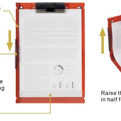 core77's tweet photo. I always carry a storage clipboard to jobsites, for sketching. It's sized for letter paper and has a certain bulk to it, which I can't do anything about; its dimensions are based on… https://t.co/kwUVQ6c0AI #LihitLab #FoldingClipboard #Stationery #OfficeSupplies #ProductDesign https://t.co/kpPuAbQAuJ