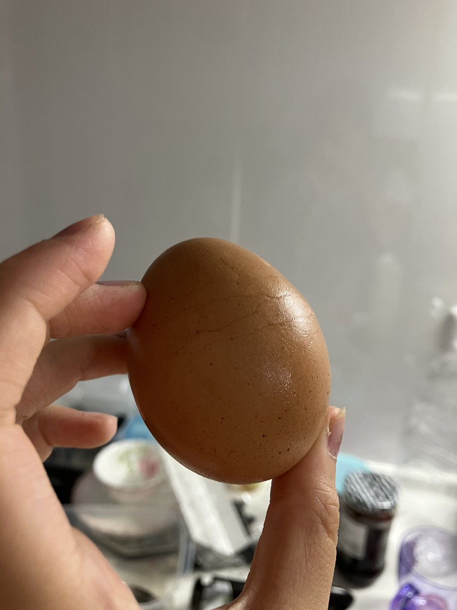 Amru2111's tweet photo. これって生で食っていい？卵かけご飯食べたいんだけど殻割れてね？ https://t.co/fPdFzJlyAu