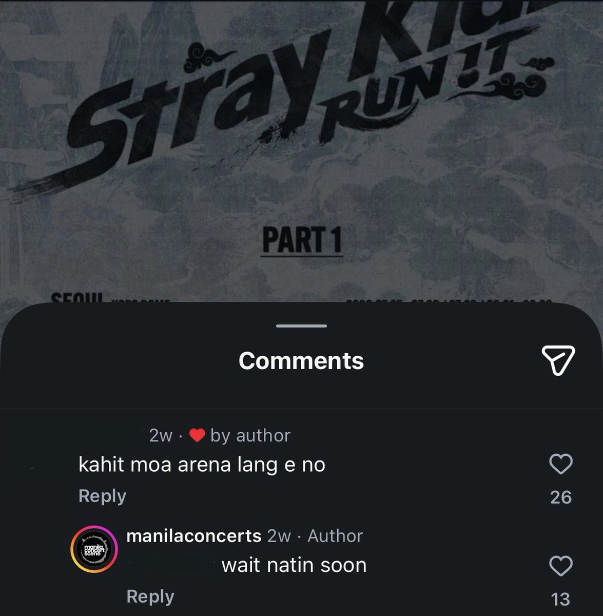 Hwang_HJN00's tweet photo. Ngayon ko lang nakita post ni manila concerts sa ig dumaan lang sa feed ko and yung reply nila sa isang comment "wait natin soon" MAY ALAM SILA????? OMGGG??? Magtitiwala pa den akooo😭🙏🤞 https://t.co/spi8vnQ0eY