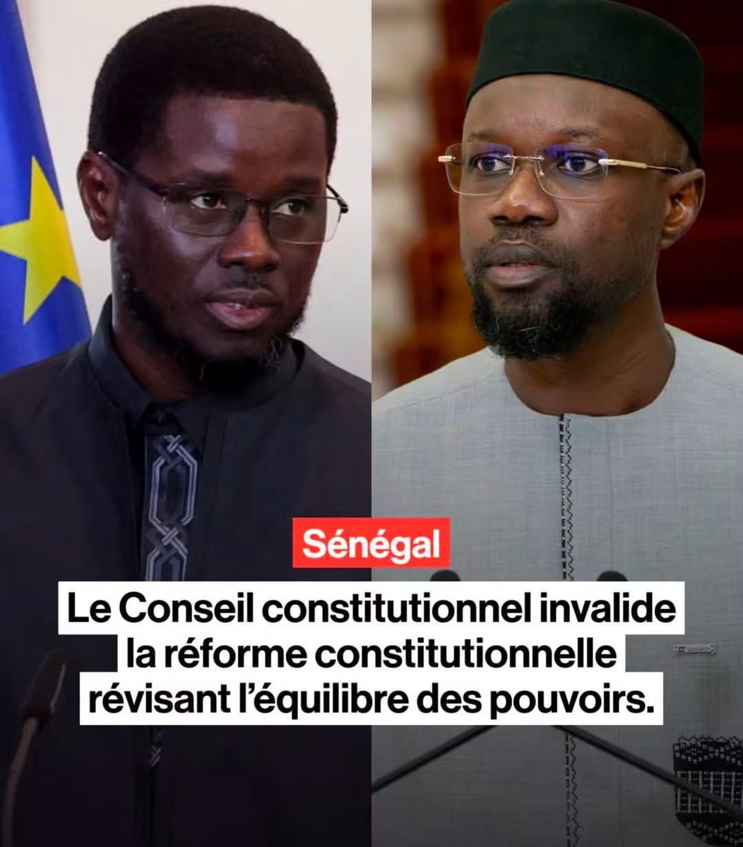 sahelbrut3's tweet photo. Lorsque tu dénonces l’amateurisme de ce faux panafricaniste, ses adeptes t’insultent en te traitant d’ignorant.
Le Conseil constitutionnel vient d’invalider son projet, bien qu’il ait la majorité à l’Assemblée.
#followers https://t.co/IvqucXyvgV