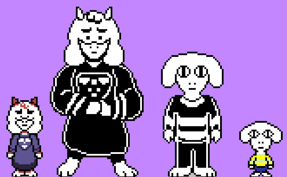 EYamcha258524's tweet photo. le hice una mejor pose a Goriel para que no fuera solo el cuerpo de toriel con otro rostro JAJJAJA https://t.co/D66y4cThyv