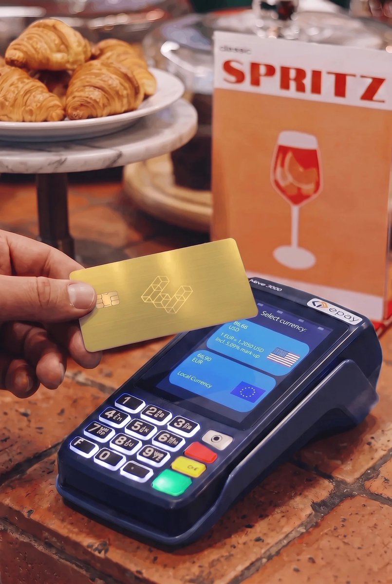 ether_fi's tweet photo. Euro summer rule n.1:
never let the POS terminal pick your FX rate.

Local currency. Always.

ether. fi card FX: 0%
POS terminal FX: 5-6% https://t.co/YzvVkKCvGj