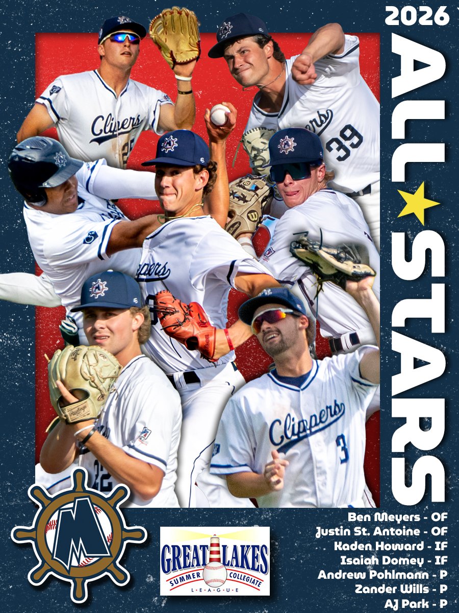 MuskegonClipper's tweet photo. **CORRECTION**
We were given an incomplete All-Star Team list, and we unfortunately missed one of guys on the squad!
We'd like to also congratulate pitcher, @AJ_Park9  from @DU_BSBALL for also making the 2026 GLSCL All-Star Roster! https://t.co/VzpiWwTPaK