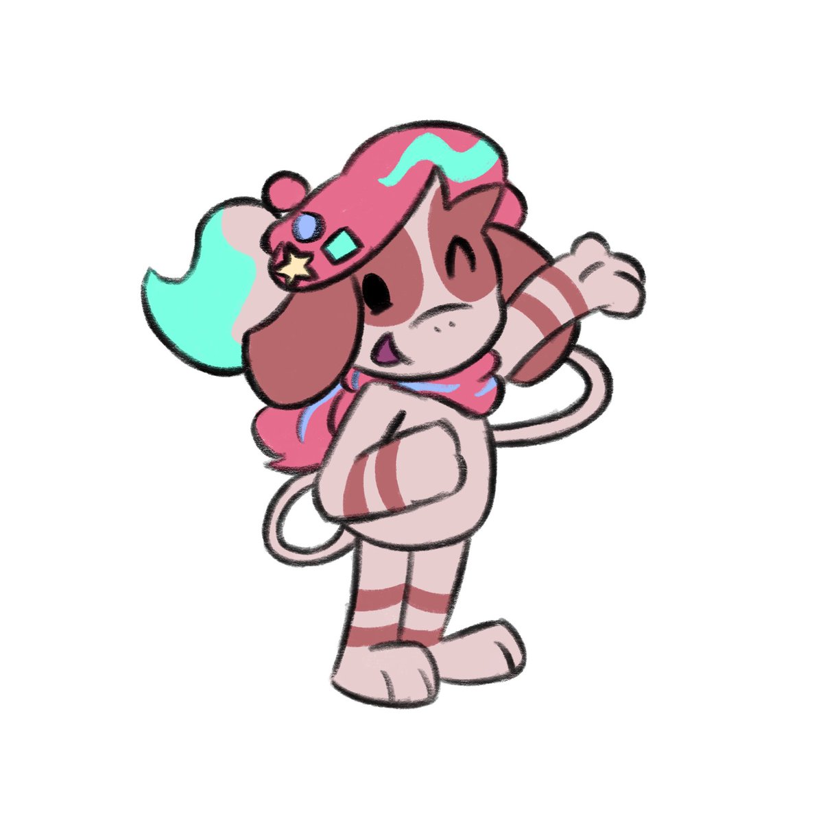 Rileyoshi's tweet photo. Artfight attack number 9! This is a sticker of Pastel the Smeargle for MrFluffenton!

#Pokémon #pmd #artfight2026ㅤ https://t.co/2s5CjUAQlM