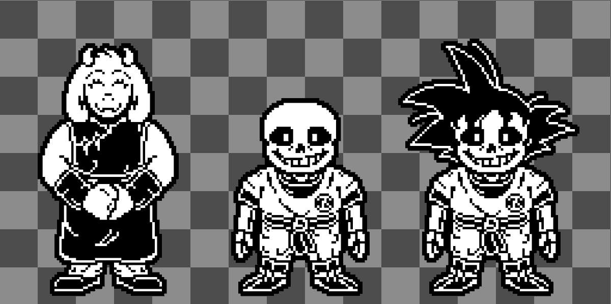 itsjunior_07's tweet photo. undertale x dbz, starting off with chi chi and goku #dbz https://t.co/bRQxOZAbmo