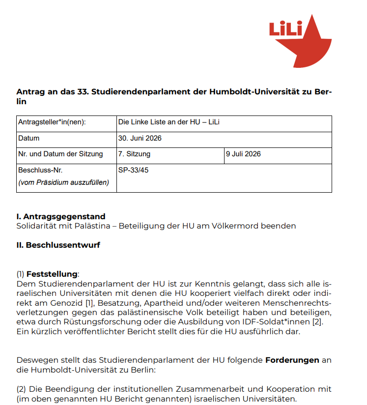 KaterHofmann's tweet photo. Das Studierendenparlament der Humboldt-Universität hat sich gerade für einen BDS-Beschluss ausgesprochen. #b0907 https://t.co/AJHhdazA3B