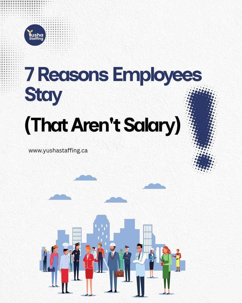 YushaInfo's tweet photo. 7 Reasons Employees Stay (That Aren't Salary)
https://t.co/Ku4ghDMDwy
#ittalent #TechRetention #ITStaffing #EmployeeRetention #TechTalent #CanadaITJobs #TorontoTech #ITRecruitment #EmployerBranding #HiringNow #ITLeadership #TechHiring #WorkplaceCulture #BusinessGrowth https://t.co/OrAQ63YCn6