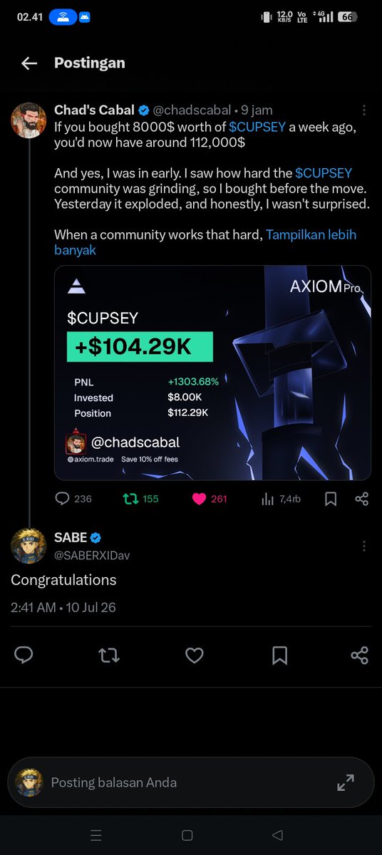 SABERXIDav's tweet photo. @demolaW3 @chadscabal Thanks bro 
Done task all Instructed 

77A7UZF6nvGkoYoJGQqbw8PbcNpuE6A17AC2CYXw9nsD

Tag friends 
@ronalblackg1w @Xr_INOKAvnyz https://t.co/cj7zAp27WD