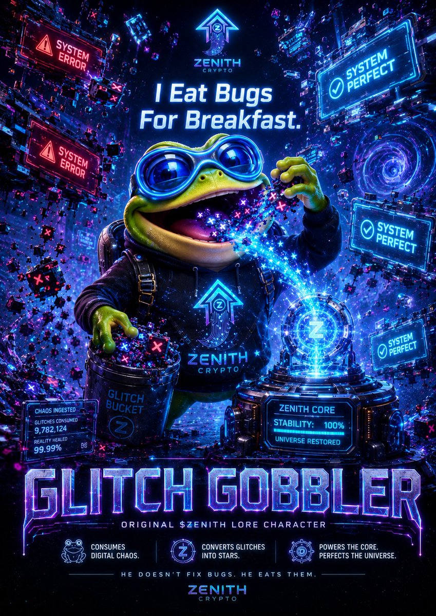 Irretaria's tweet photo. Three legends. One universe. 💙⚡
🪲 The Bug Collector hunts every glitch.
😎 Captain AFK masters effortless rewards.
👾 Glitch Gobbler devours digital chaos to protect the core.
Every legend starts with a story—and this is mine. 🚀
@zenlth_crypto
#ZENITH #Solana https://t.co/SrwSNlPTlG