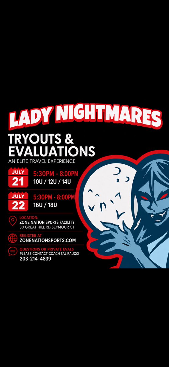 NightmaresRG's tweet photo. Ct lady nightmares tryouts! https://t.co/o7pqScwPPE