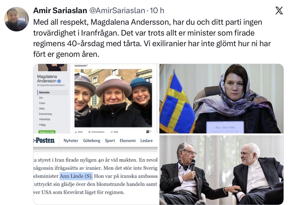 SweViking_69's tweet photo. @Borisbetong @molnigt_nu Det räknas inte när det är socialdemokratisk antisemitism…

S har krälat framför fötterna på diktatorerna i Iran under många år. Ett land som lever för att förgöra staten Israel och dess befolkning. https://t.co/EsiUs6O7cs