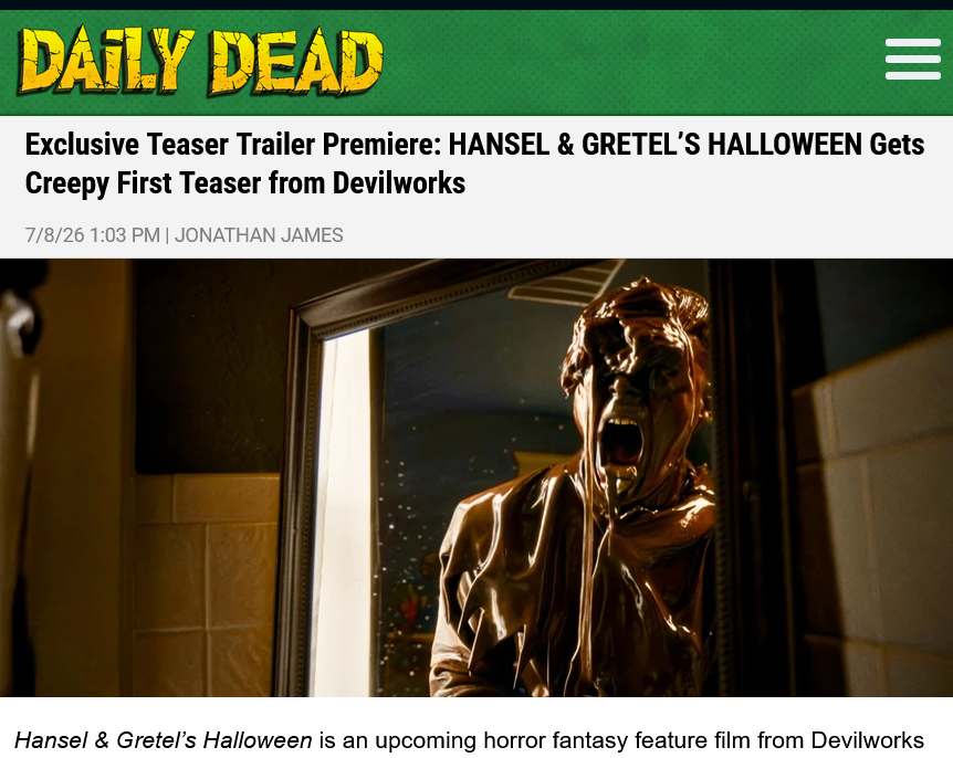 studiomatrix's tweet photo. Exclusive Teaser Trailer Premiere: HANSEL &amp; GRETEL’S HALLOWEEN Gets Creepy First Teaser from Devilworks .. https://t.co/ptyuewmZsY @DailyDeadNews https://t.co/AIMWrZTGmc