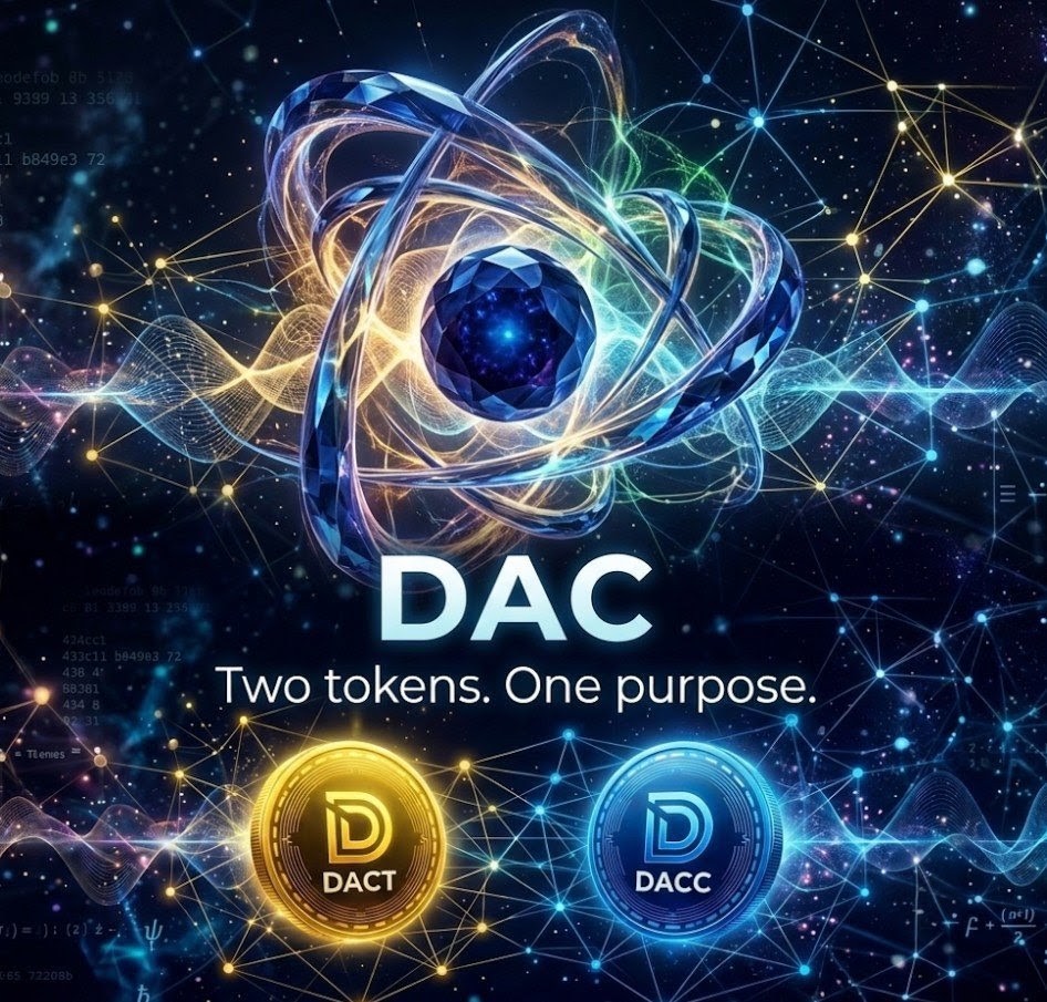 BbCrypto2731's tweet photo. Most blockchains use one token. DAC uses two.
🟡 $DACT: value token. Deflationary, fixed supply of 1B. Powers governance &amp; long-term growth.
🔵 $DACC: execution token. Pays gas fees, rewards validators &amp; keeps transactions stable.
Two tokens. One purpose. @dac_chain https://t.co/2eI3v7ZFeD