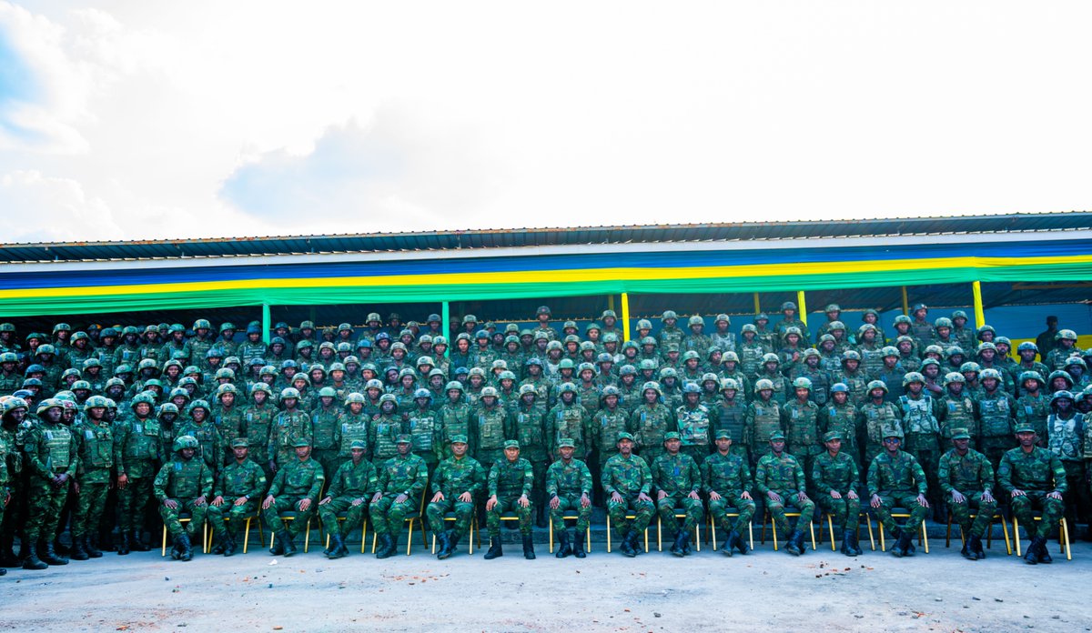 RwandaMoD's tweet photo. The Rwanda Defence Force (RDF) 507 Infantry Brigade has successfully completed a five-month Advanced Infantry Brigade Training (AIBT) at the Combat Training Centre Gabiro in Gatsibo District. The training was designed to enhance the knowledge, skills, and operational capabilities of infantry personnel, enabling them to effectively execute infantry tasks and accomplish RDF missions.

The graduation ceremony was officiated by the Chief of Defence Staff, Gen MK Mubarakh, on behalf of the Commander-in-Chief of the RDF, His Excellency President Paul Kagame.https://t.co/hMK0fHIazC
====================
Brigade ya 507 y' Ingabo z'u Rwanda zirwanira ku butaka  yasoje amahugurwa ya gisirikare yo ku rwego rwisumbuye yagenewe Ingabo zirwanira ku butaka yaramaze amezi atanu abera mu Kigo cy'Amahugurwa cya Gisirikare i Gabiro mu Karere ka Gatsibo.

Aya mahugurwa yari agamije kongerera abasirikare ubumenyi, ubuhanga n'ubushobozi mu bikorwa bya gisirikare kugira ngo barusheho kuzuza neza inshingano z'Ingabo z'u Rwanda.

Umuhango wo gusoza aya mahugurwa wayobowe n'Umugaba Mukuru w'Ingabo z'u Rwanda, Gen MK Mubarakh, ahagarariye Umugaba w'Ikirenga w'Ingabo z'u Rwanda, Nyakubahwa Perezida Paul Kagame.https://t.co/6BsZXgTTwp
