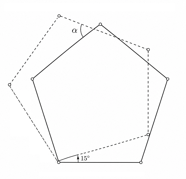 MathMath901's tweet photo. #math problem 09-07-2026
Geometry problem. 🪲
Two congruent regular pentagons.
What's the value of angle α?