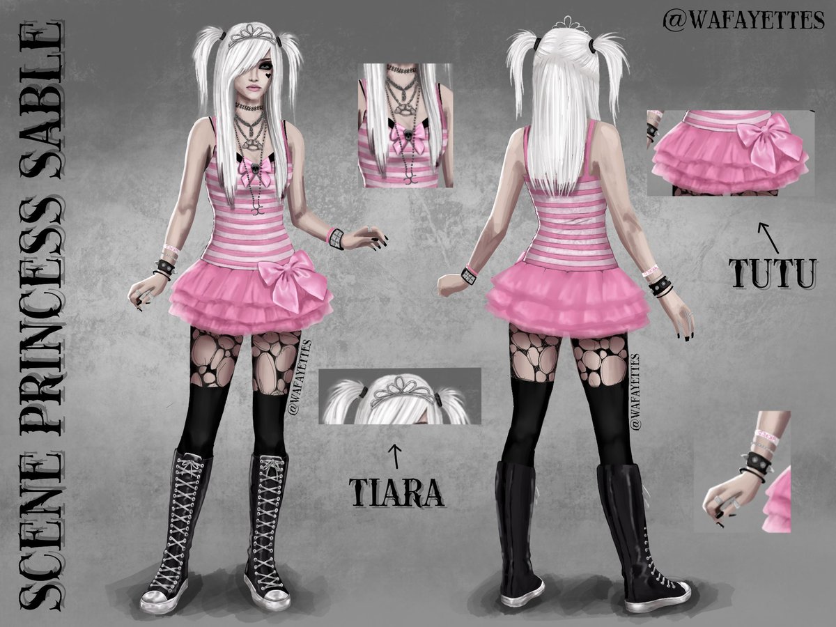wafayettes's tweet photo. thought i’d make this a separate post in itself, but here’s my first ever entry for the upcoming dead by daylight design a cosmetic contest <3  scene princess sable 🎀 #deadbydaylight https://t.co/MCTDPCVgaC