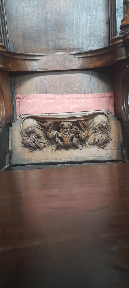 Ronelworth's tweet photo. @DrJaninaRamirez saw these in Carlisle Cathedral yesterday. Sadly nothing so funny or rude as those you and Ian Hislop went to see. https://t.co/aDdZC0NNmN