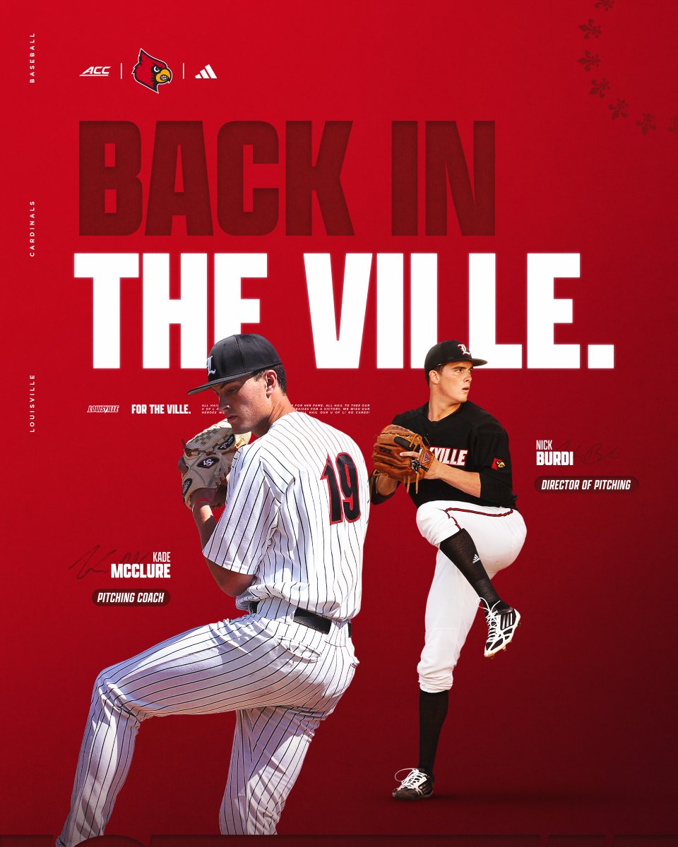 LouisvilleBSB's tweet photo. All-Americans. Pros. And now part of the coaching staff.

Welcome back to The Ville‼️

@kademcc x @NickyBurdi19 

#GoCards https://t.co/rAAYMV5z99