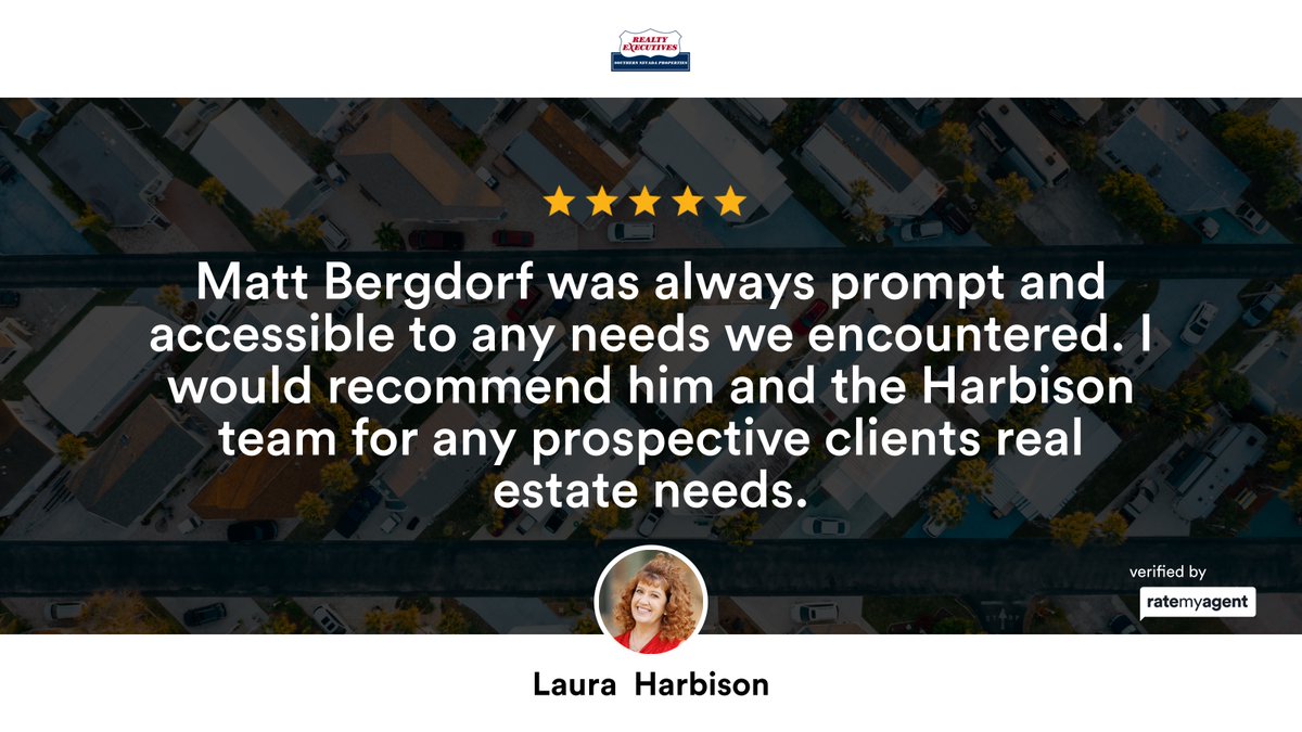 HarbisonRealty's tweet photo. My latest review 

https://t.co/6jMfGxX8DH

...
#ratemyagent #realestate #Realty_Executives_Southern_Nevada_Properties https://t.co/CDX2LzHIpf