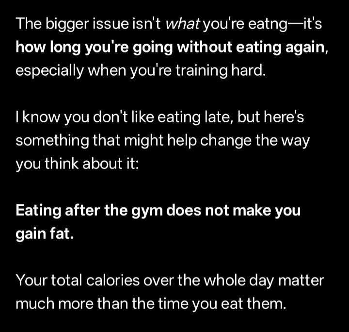 OrorisengL's tweet photo. @Maxis_arena I was saying to ChatGPT earlier that I normally skip dinner coz I get back from gym in the evening and I feel it's too late to eat... and pretty much said the same thing🤷🏽‍♂️ https://t.co/CEOpG1tEhz