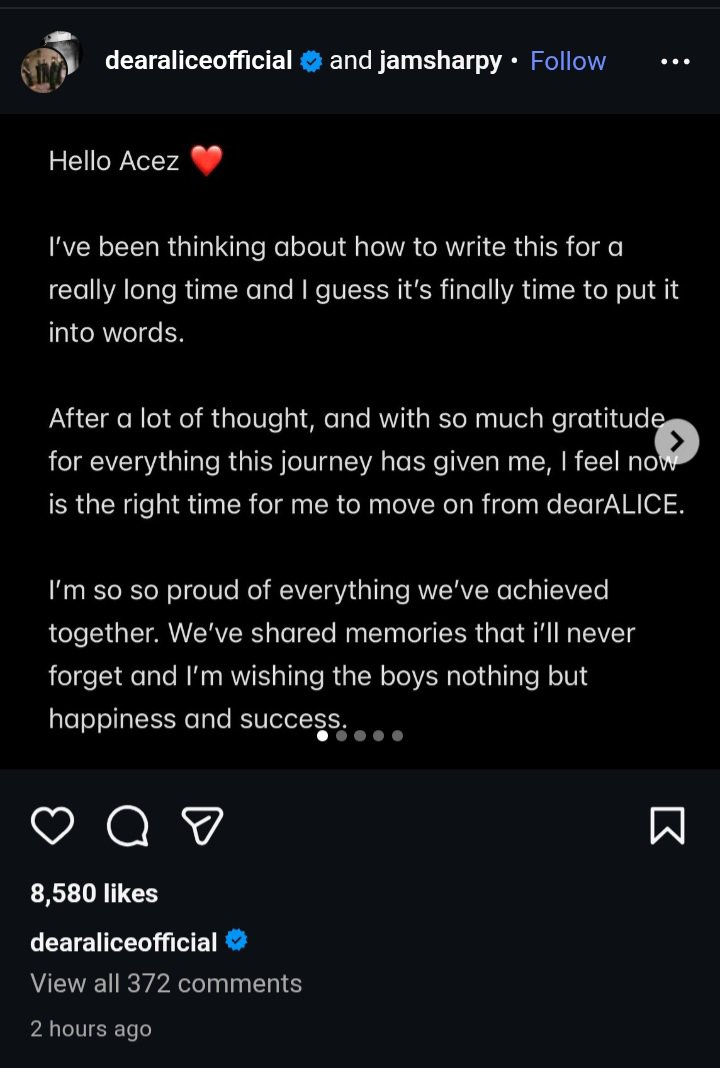 daragon3_'s tweet photo. well, i've guessing ab him for a long time ago and now?! real, he leaving dearALICE 😭
i still keep looking forward to dearALICE w/ James and seeing him will be shining w/o the band 🥺💙
#dearALICE #dear_ALICE #디어앨리스 #JAMES https://t.co/0erPATHXCk