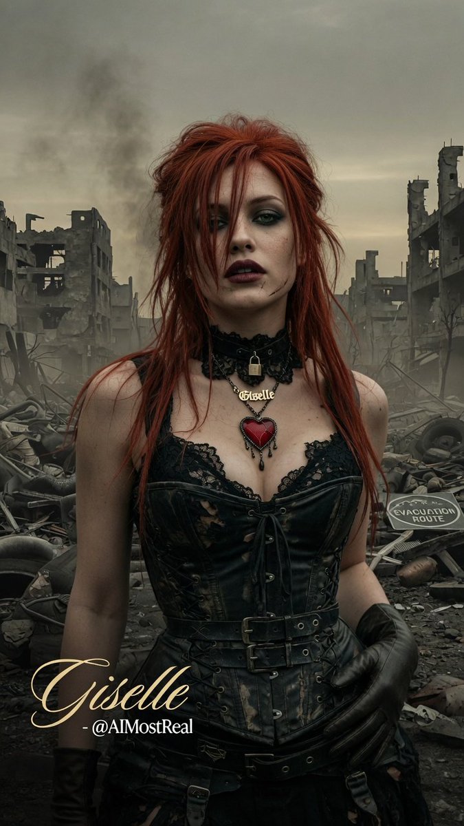 AImostReal's tweet photo. Still standing in the ruins 🖤🏚️
The world ended… but I didn’t.
Some things are harder to kill than others.
#Giselle #ApocalypseQueen #WastelandWarrior #Unbreakable https://t.co/jaFGrw8MzV